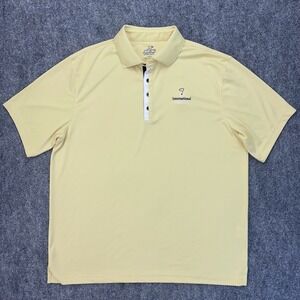 Ahead Extreme Shirt Mens Large Golf‎ Polo International Club Athletic Fit Yellow